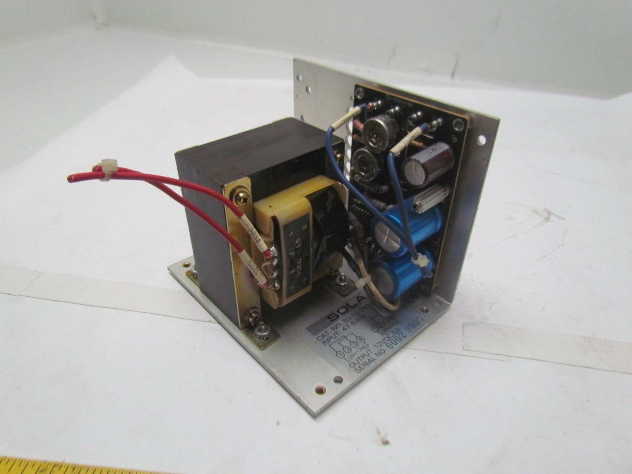 SOLA 83-12-250-03 Power Supply Input 47-63Hz Output 12VDC 5A