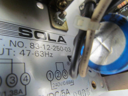SOLA 83-12-250-03 Power Supply Input 47-63Hz Output 12VDC 5A