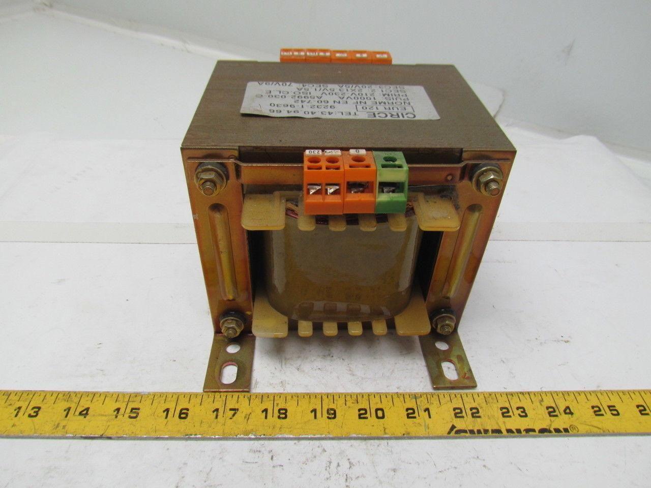 Circe EUR 120 Isolation Transformer Pri 210V-230V Sec1.2 : 2x13.5 Sec3 20V
