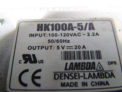 Lambda HK100A-5/A Power Supply 100-120Vac In 5V 20A out 50/60Hz