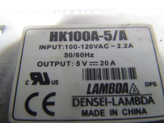 Lambda HK100A-5/A Power Supply 100-120Vac In 5V 20A out 50/60Hz