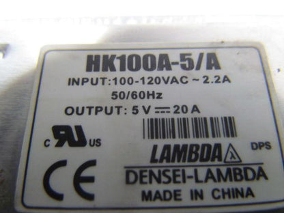 Lambda HK100A-5/A Power Supply 100-120Vac In 5V 20A out 50/60Hz