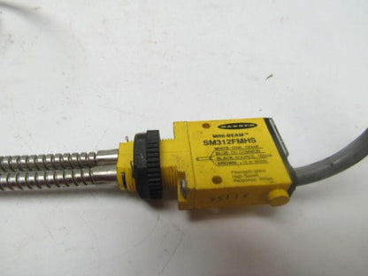 Banner SM312FMHS Mini-Beam Sensor W/BAT23S Fiber Optic Cable
