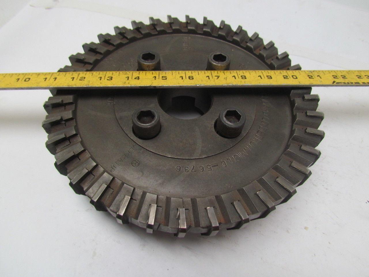 Goddard 10" X 2-1/4 Right Hand Cast Iron Serratip Face Mill SDC-10R Blade SR-15