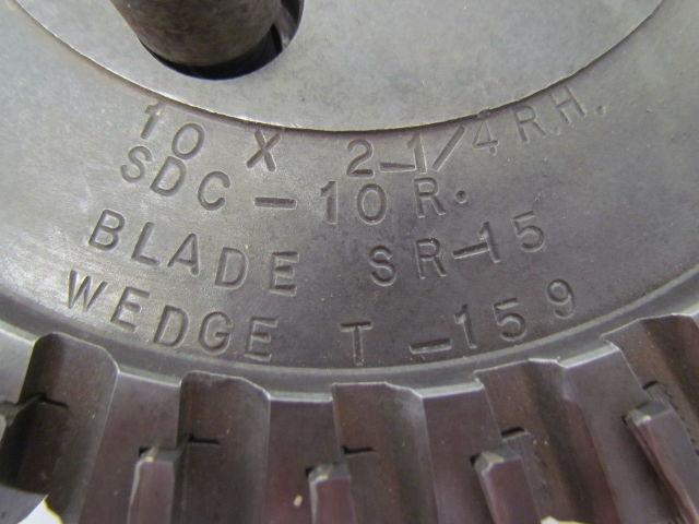 Goddard 10" X 2-1/4 Right Hand Cast Iron Serratip Face Mill SDC-10R Blade SR-15