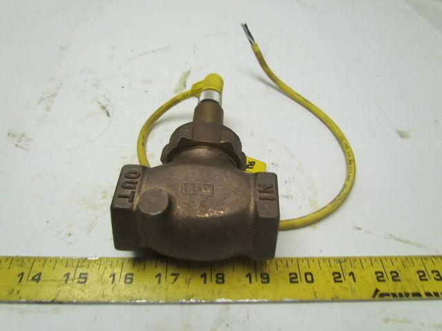 Gems 1" Adjustable Flow Sensor Switch W/Removable 69403 TPC Wire Cable Brass