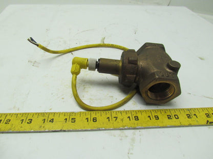 Gems 1" Adjustable Flow Sensor Switch W/Removable 69403 TPC Wire Cable Brass