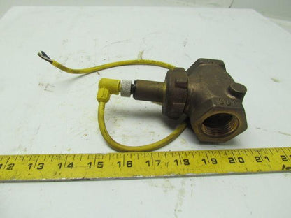 Gems 1" Adjustable Flow Sensor Switch W/Removable 69403 TPC Wire Cable Brass