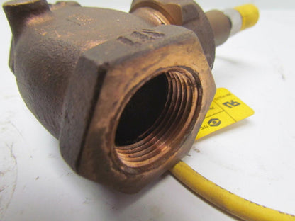 Gems 1" Adjustable Flow Sensor Switch W/Removable 69403 TPC Wire Cable Brass