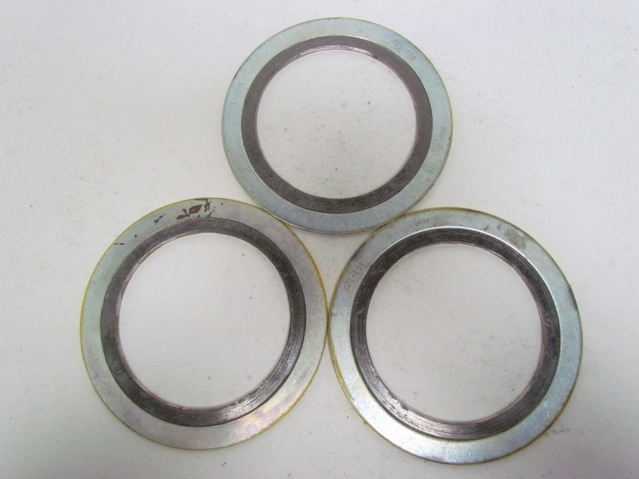 Lamons 4 300 Spiral Wound Flange Gasket 304 SS Windings 5"ID 7-1/8"OD Lot of 3