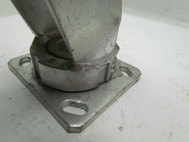 Albion 8" gray swivel caster plate mount rubber wheel tire 11-1/2" tall