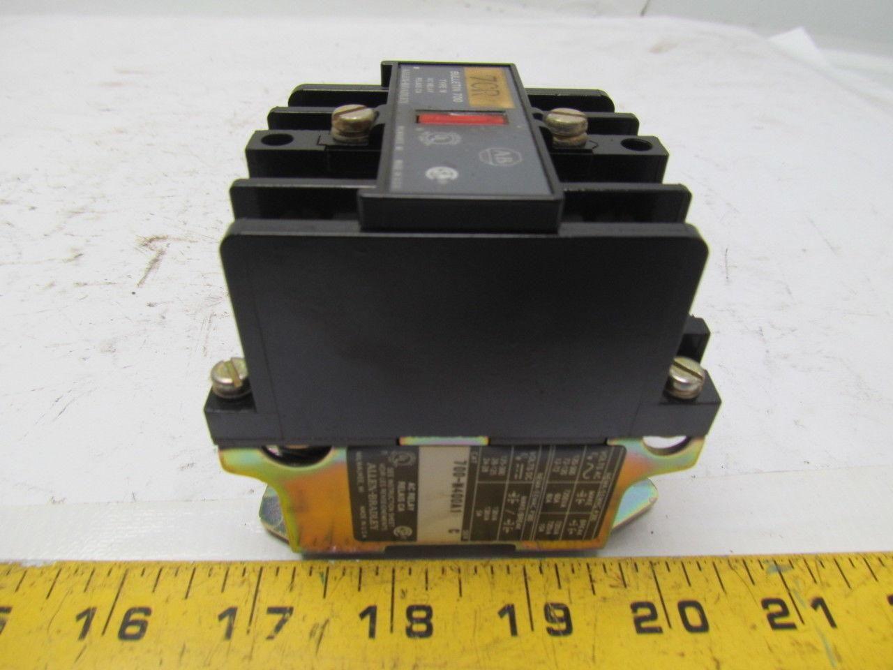 A-B Allen Bradley 700-N400A1 Control Relay 120V Coil Ser C