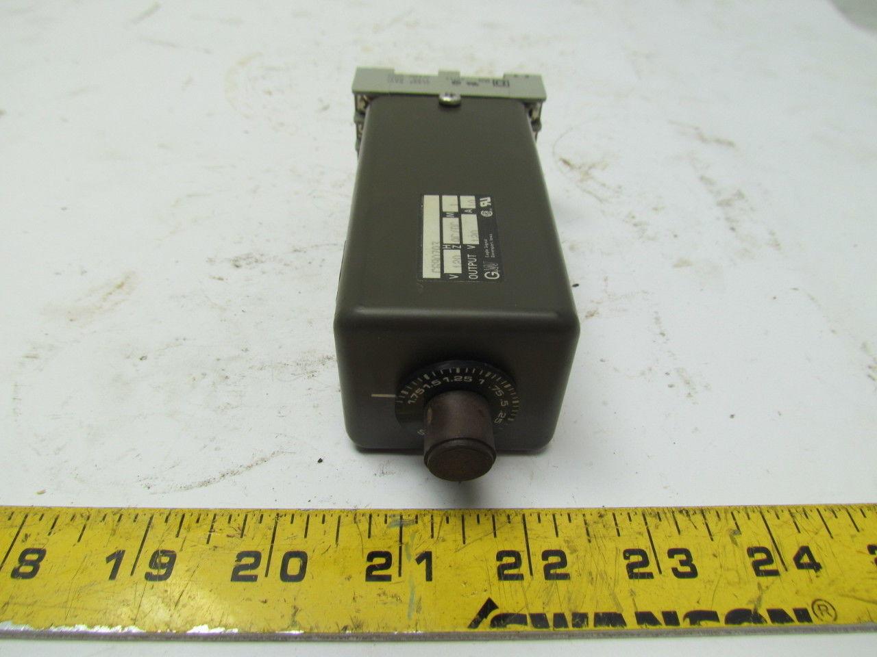 Eagle Signal CG907Q3 120V AC/DC Time Delay Relay w/Base 0.25-1.75 Sec