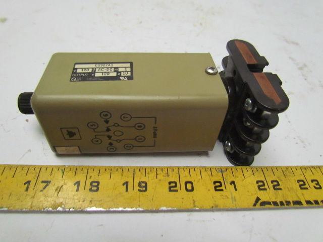 Eagle Signal CG907A3 120V AC/DC Time Delay Relay W/Base 0.25-1.75 Sec
