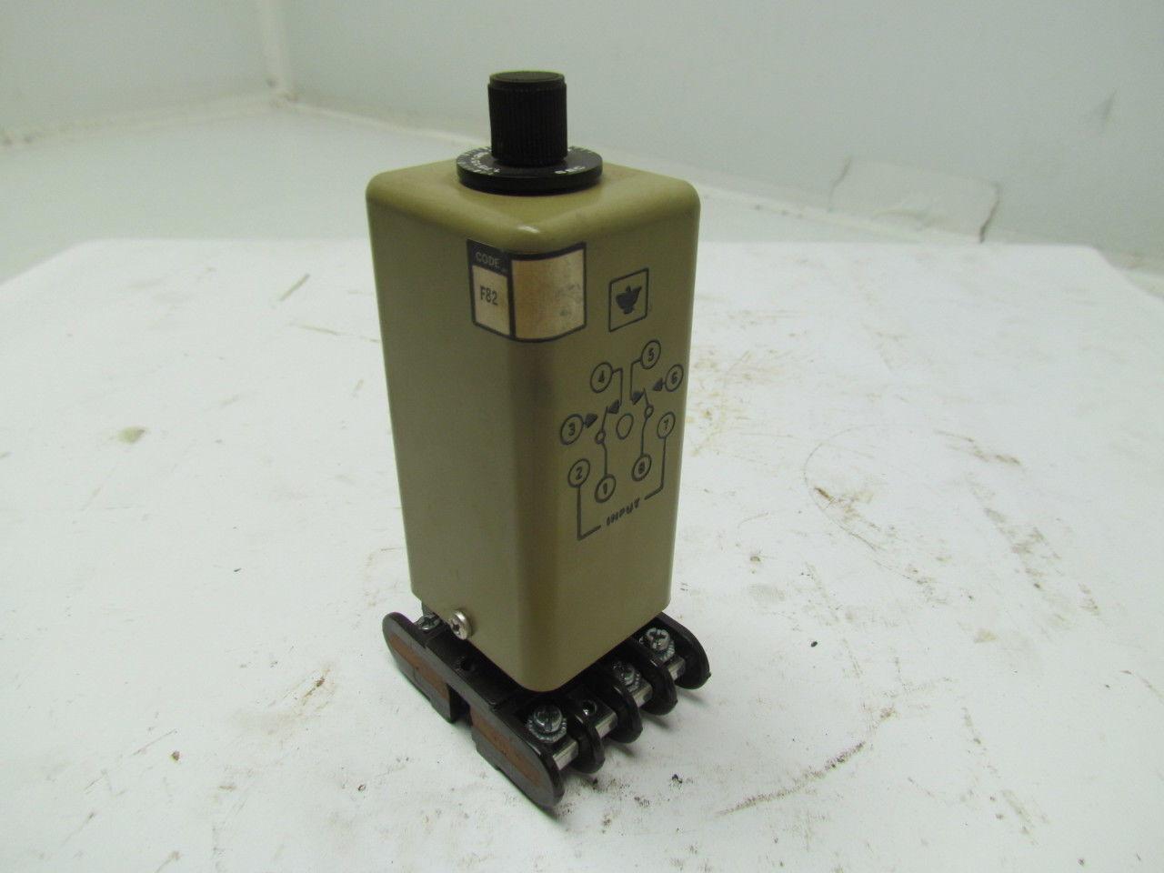 Eagle Signal CG907A3 120V AC/DC Time Delay Relay W/Base 0.25-1.75 Sec