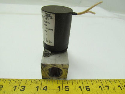 Krom Schroder VG 15/10R01Q6 Gas Solenoid Valve 1/2"npt Ports 100mbar 120V 8VA