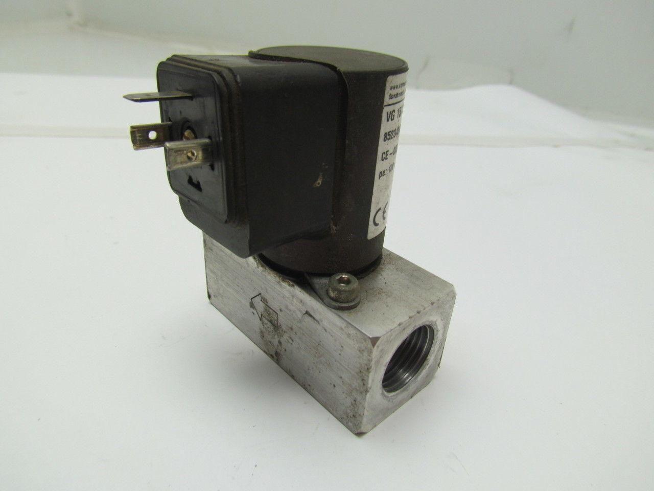 Krom Schroder VG 15/10R01Q6 Gas Solenoid Valve 1/2"npt Ports 100mbar 120V 8VA
