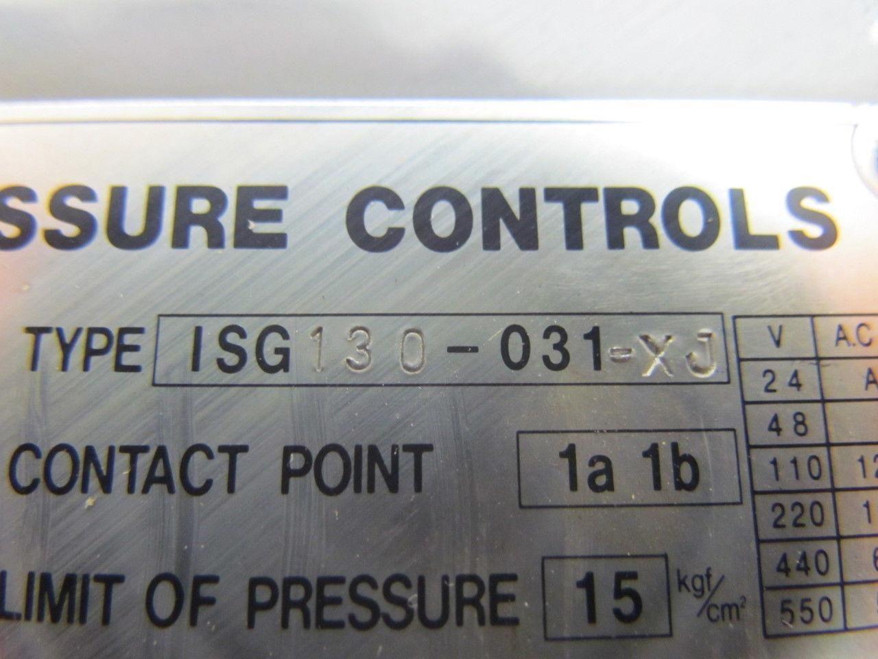 SM ISG130-031-XJ Pressure Control Pressure limit 15KGF/CM squared