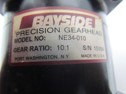 Bayside Compumotor NE34-010 S83-135-MO-S 10-1 Gearhead and stepper/servodrive.