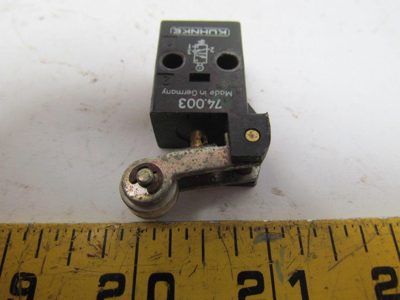 Kuhnke 74003 Modular Poppet Valves Roller Lever Operated Lot of 6