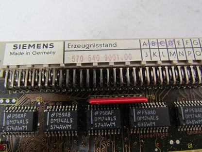 Siemens 570 540 9001.00 Circuit Board Card Hyundai Lathe HIT15S Parts or Repair