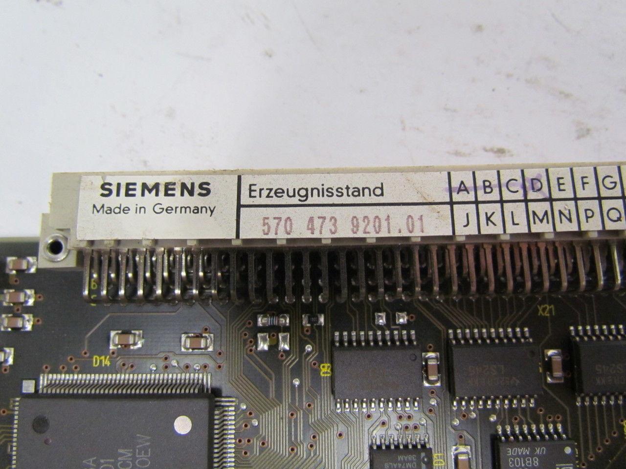 Siemens 570 473 9201.01 Circuit Board Card Hyundai CNC HIT15S Parts or Repair
