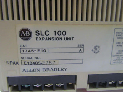 Allen Bradley SLC100 1745-E101 Programmable Controller Expansion Unit Ser A
