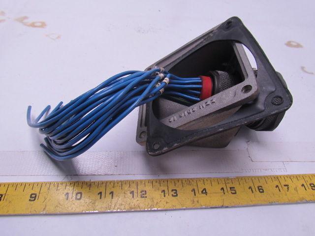 Amphenol ZZM 2516 12 45 Deg Connector Housing 3016-255F Cap 19Pin Male