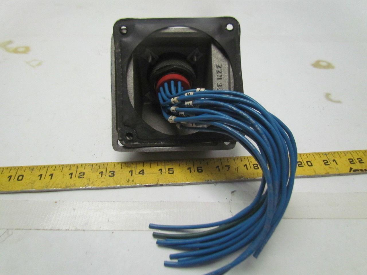 Amphenol ZZM 2516 12 45 Deg Connector Housing 3016-255F Cap 19Pin Male