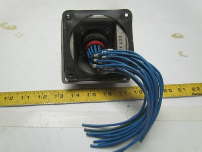 Amphenol ZZM 2516 12 45 Deg Connector Housing 3016-255F Cap 19Pin Male