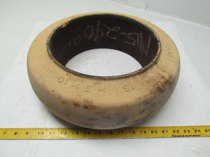 15-1/2"X5"X10" Deluxe Cushion Non-Marking White Press On Forklift Tire Wheel