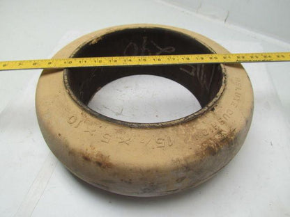 15-1/2"X5"X10" Deluxe Cushion Non-Marking White Press On Forklift Tire Wheel
