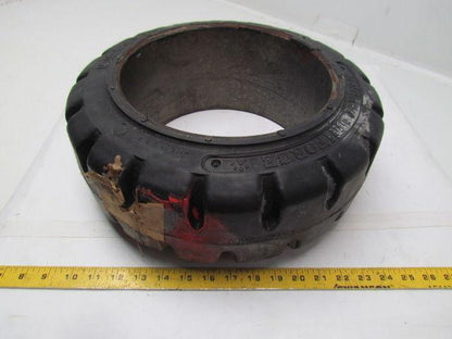 Mega-T 15-1/2"x6"x10" Press On Traction Rubber Forklift Tire Wheel