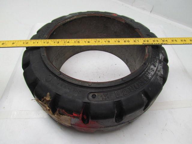 Mega-T 15-1/2"x6"x10" Press On Traction Rubber Forklift Tire Wheel