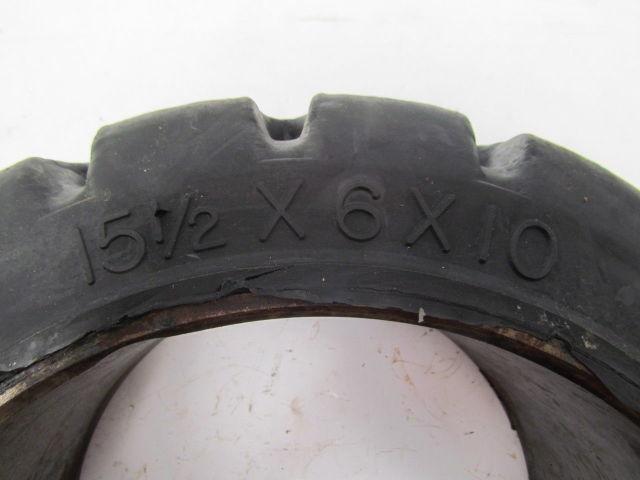 Mega-T 15-1/2"x6"x10" Press On Traction Rubber Forklift Tire Wheel
