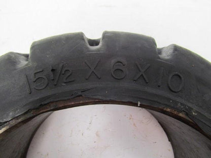 Mega-T 15-1/2"x6"x10" Press On Traction Rubber Forklift Tire Wheel
