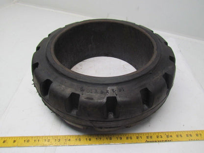 Superior 16-1/4"x6"x10-1/2" Press On Solid Rubber Traction Forklift Tire Wheel