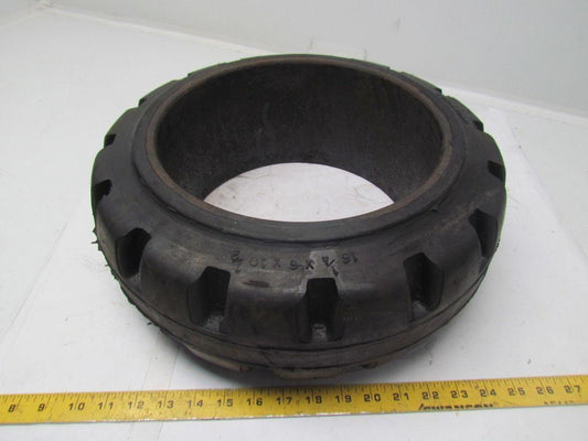 Superior 16-1/4"x6"x10-1/2" Press On Solid Rubber Traction Forklift Tire Wheel