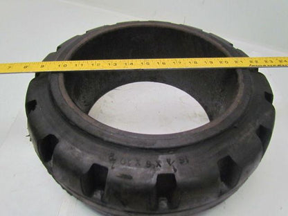Superior 16-1/4"x6"x10-1/2" Press On Solid Rubber Traction Forklift Tire Wheel