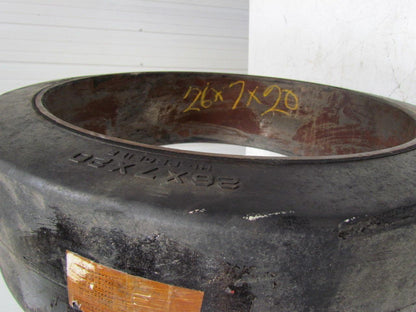 Bearcat 26"x7"x20" Press On Solid Rubber Hi-Profile Forklift Tire Wheel