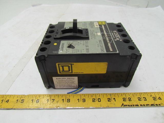 Square D FAL360151212 15Amp 3Pole Circuit Breaker w Aux Switch