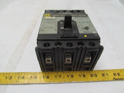 Square D FAL360151212 15Amp 3Pole Circuit Breaker w Aux Switch