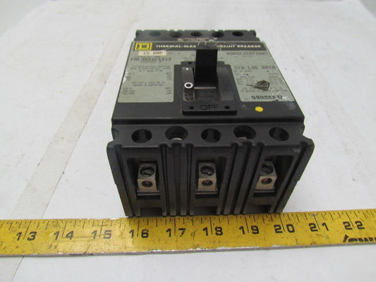 Square D FAL360151212 15Amp 3Pole Circuit Breaker w Aux Switch