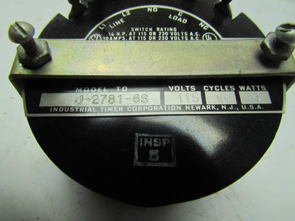ITC J-2781-6S Timer 115V 60HZ 5W