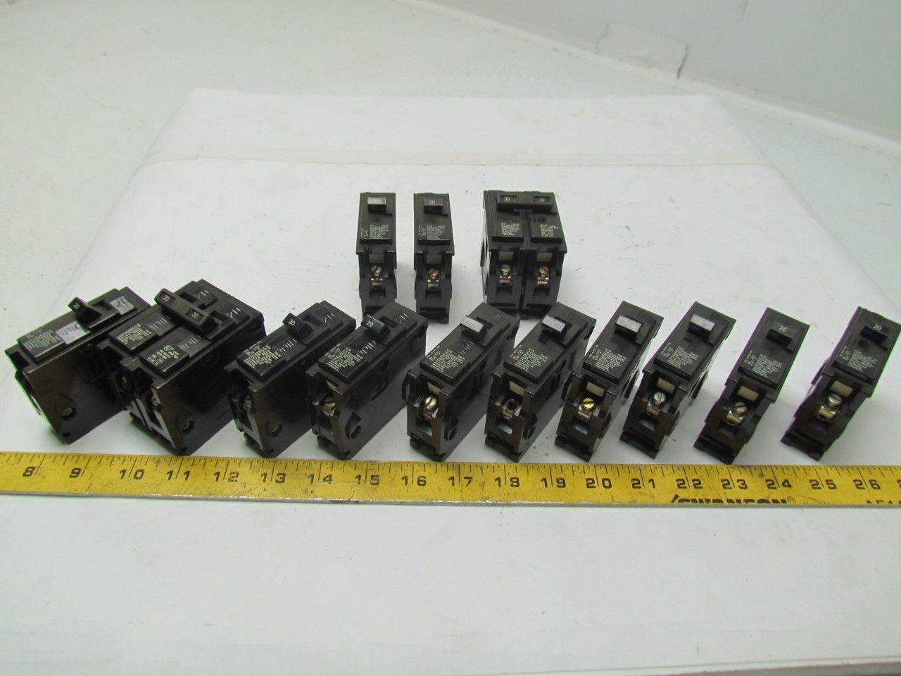 ITE Q-Series Circuit Breakers TYPE QP See List Below Mixed Lot of 13