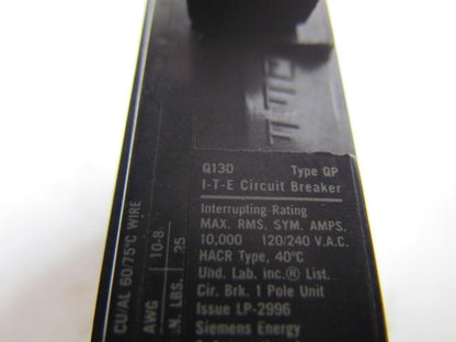 ITE Q-Series Circuit Breakers TYPE QP See List Below Mixed Lot of 13