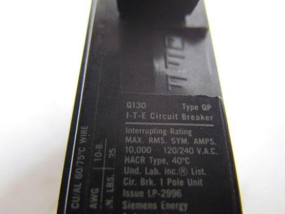ITE Q-Series Circuit Breakers TYPE QP See List Below Mixed Lot of 13