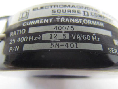 Square D 5N-401 Current Transformer 400/5 25-400 HZ