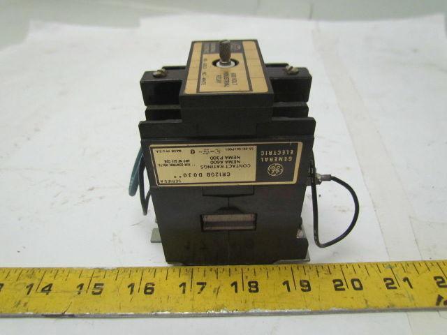 General Electric CR120B D030** Relay 3-Pole NO 600 Volt