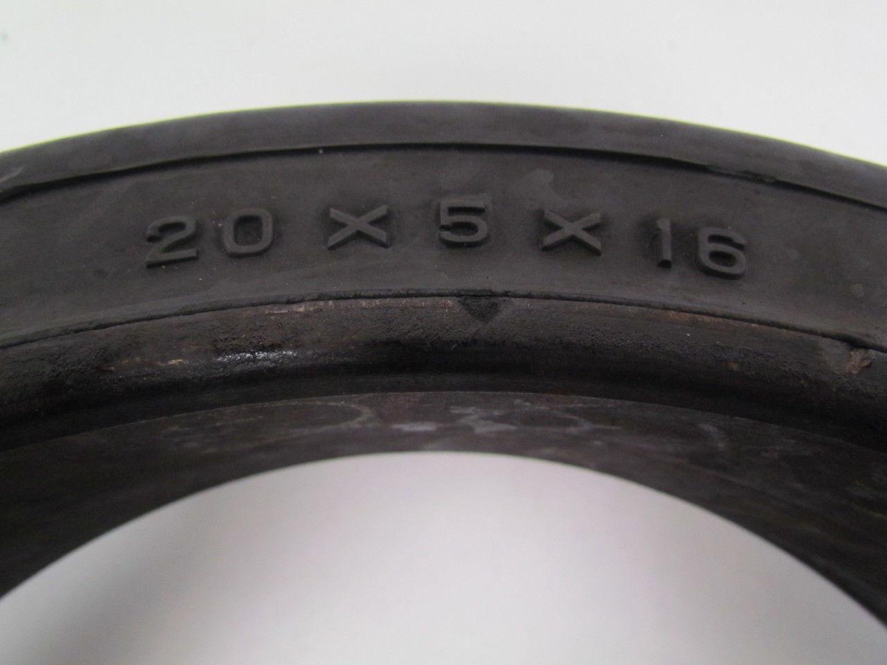 Firestone 20"X5"X16" Press On Traction Solid Rubber Forklift Tire Wheel